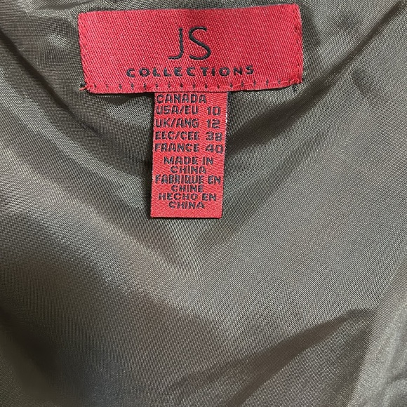 JS Collections Brown Bronze Sequin Dressy Cowl Neckline Top Tank Size 10 - Picture 3 of 6